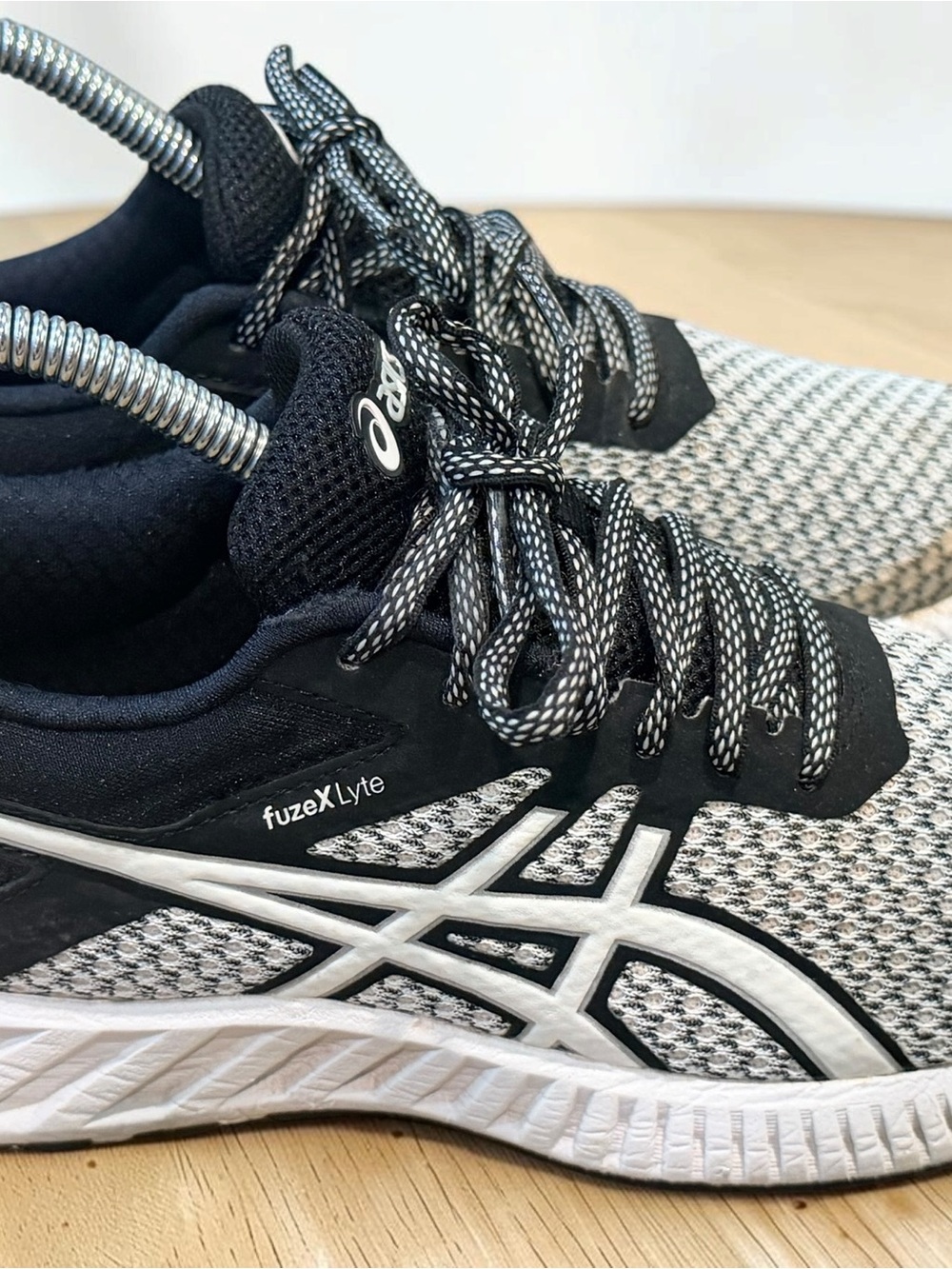 Asics Fuzex Lyte 2 Running Shoes Women Size 6 Sneakers T769N Black Athletic
